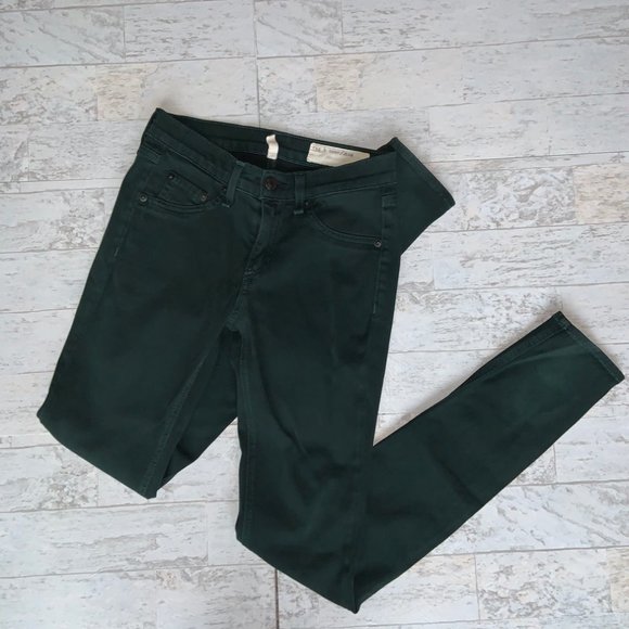 rag & bone Denim - Rag and Bone Legging Jean Dark Green Sz 24